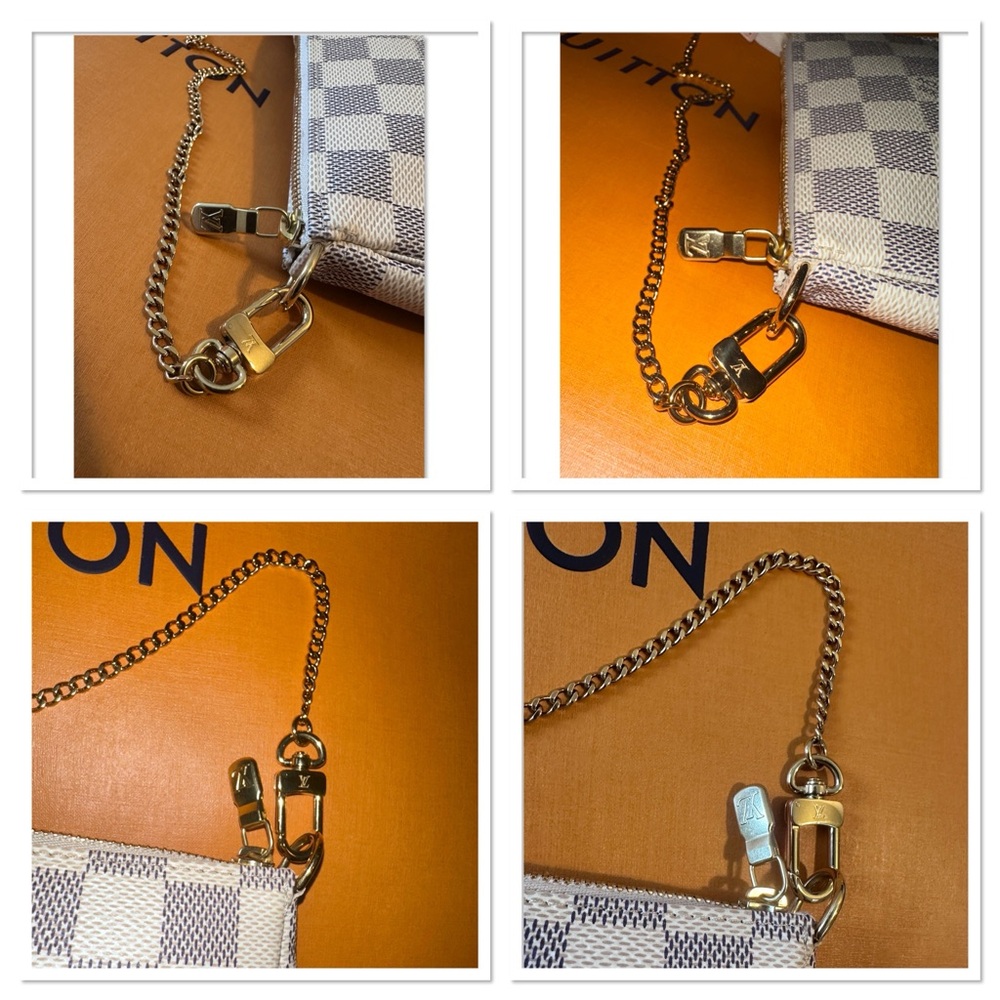 NWT ✨Louis Vuitton Damier Azur Mini Pochette - Picture 13 of 16